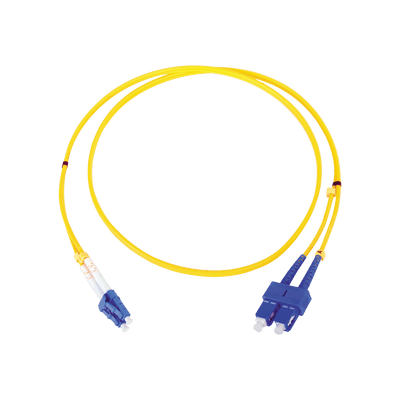 Jumper de Fibra Óptica Monomodo LC/SC Duplex de 1 metro