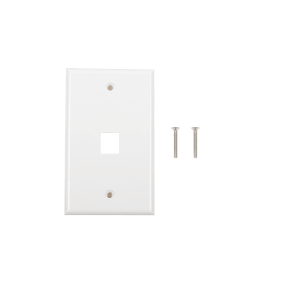 Placa de pared de 1 puerto, Keystone, Color Blanco