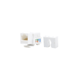 Módulo Jack Keystone Cat5e con terminación 110 (Punchdown) para faceplate - Color Blanco