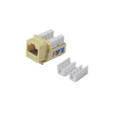 Módulo Jack Keystone Cat5e con terminación 110 (Punchdown) para faceplate - Color Amarillo