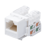 Módulo Jack Keystone Cat6 con terminación 110 (Punchdown) para faceplate - Color Blanco