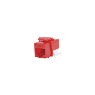 Módulo Jack Cat6 sin Herramienta (toolless) keystone para faceplate - Color Rojo