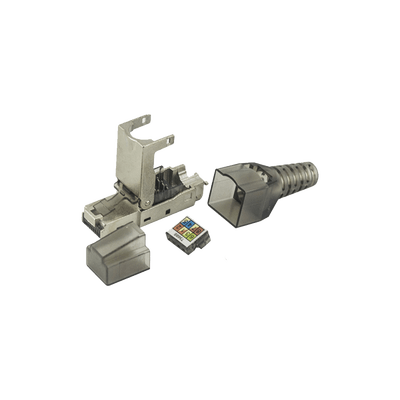 Plug RJ45 Blindado Categoría 6A -Sin herramienta, para terminación en campo