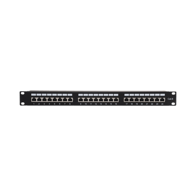 Panel de parcheo de impacto (110) Blindado (STP) de 24 puertos Cat6, 19in