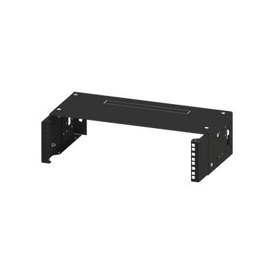 Rack Abierto de montaje en Pared, de 19in, Profundidad Ajustable (8" a 12") de 2.5 Unidades de rack, con Capacidad de Crecimiento.
