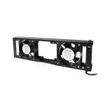 Kit de 2 Ventiladores 110 Vca (12 x 12 cm) con Clavija para Gabinete de Piso.
