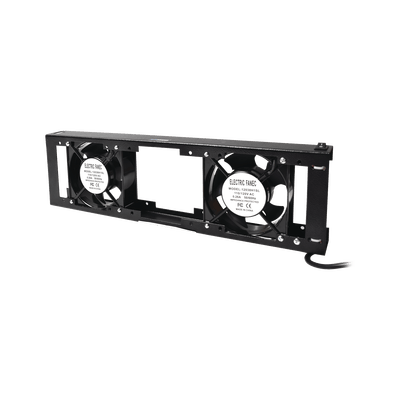 Kit de 2 Ventiladores 110 Vca (12 x 12 cm) con Clavija para Gabinete de Piso.