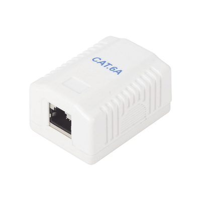 Caja de pared con 1 puerto, incluye 1 jack STP Cat6A