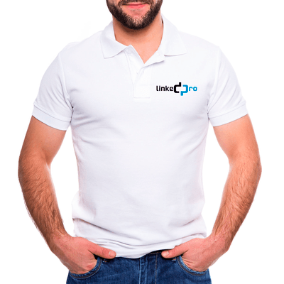 Playera Tipo Polo Color Blanco LinkedPRO