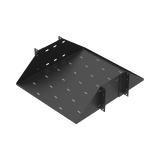 Charola para Soportar Equipos en Rack de 19", Profundidad Ajustable hasta 484 mm. 150 Kg de Carga, Compatible con Racks de Doble Perforación, 3U