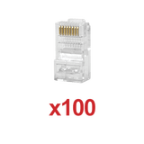 Paquete de 100 conectores RJ45 para cable UTP categoría 6