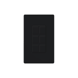 Placa de 6 puertos color negro