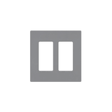 Placa de pared 2 espacio, para atenuador (dimmer), switch ó control remoto PICO inalámbrico.