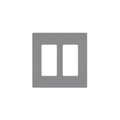 Placa de pared 2 espacio, para atenuador (dimmer), switch ó control remoto PICO inalámbrico.
