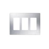 Placa de pared 3 espacio, para atenuador (dimmer), switch ó control remoto PICO inalámbrico.