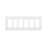 Placa de pared 6 espacios, para atenuador (dimmer), switch ó control remoto PICO inalámbrico