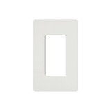 Placa de pared 1 espacio, para atenuador (dimmer), apagador ó control remoto inalámbrico LUTRON.