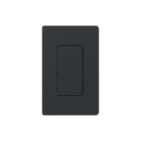Placa de 6 puertos, color negro night.