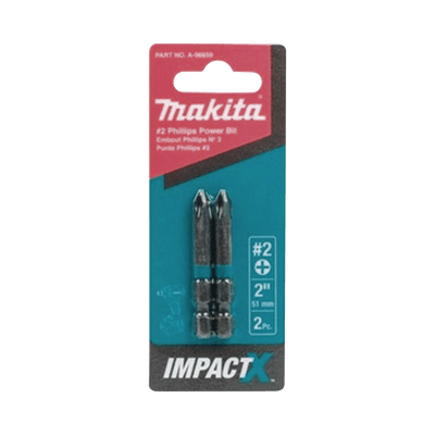 Punta phillips # 2 de 2” (51mm) impact-x punta ph2, blister con 2 piezas.