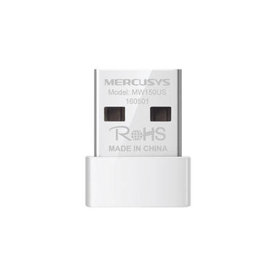 Adaptador Inalámbrico N / 150 Mbps 2.4 GHz / 1 antenas Internas / Diseño Portátil / Más Pequeño y Comodo
