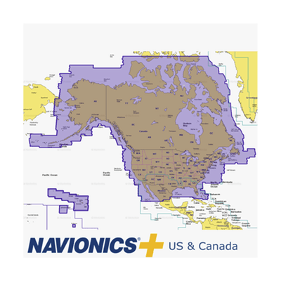 Mapa NAV+NI de Navionics, cobertura todo EE.UU y Canadá