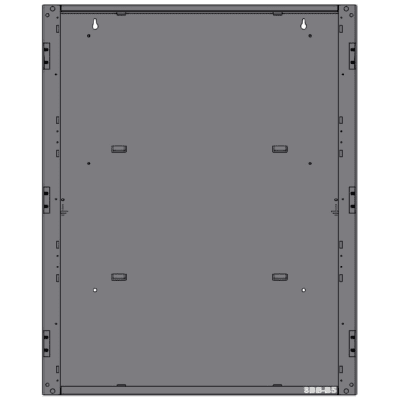 Gabinete de 2 Niveles / para Panel N16X / Serie INSPIRE de NOTIFIER / Color Negro