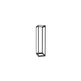 Rack de Cuatro Postes Estándar de 19", Rieles Con Orificio Para Tuerca Enjaulada, Profundidad Ajustable de 23 a 42 in, 45 Unidades de Rack, Color Negro