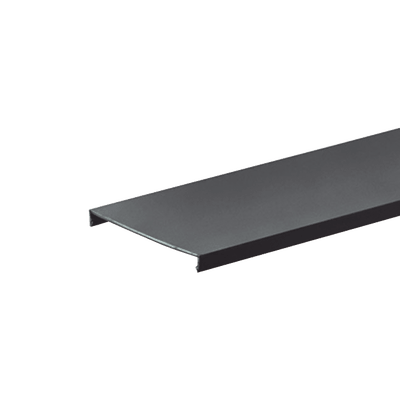Tapa para Canaleta Ranurada Tipo G, de 82.6 mm de Ancho, 1828.8 mm de Largo, Color Negro