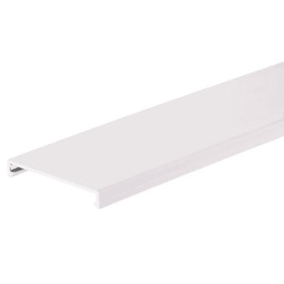 Tapa para Canaleta Ranurada, de 82.6 mm de Ancho, 1828.8 mm de Largo, Color Blanco