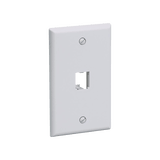 Placa de Pared Vertical Clásica, Salida Para 1 Puerto Mini-Com, Color Blanco