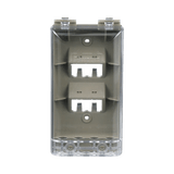 Placa de Pared Vertical, Resistente al Agua con Protección IP56, Acepta 4 Módulos Mini-Com, Color Gris