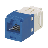 Conector Jack RJ45 Estilo TG, Mini-Com, Categoría 6, de 8 posiciones y 8 cables, Color Azul