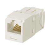 Conector Jack RJ45 Estilo TG, Mini-Com, Categoría 6, de 8 posiciones y 8 cables, Color Blanco Mate
