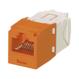 Conector Jack RJ45 Estilo TG, Mini-Com, Categoría 6, de 8 posiciones y 8 cables, Color Naranja
