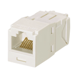 Conector Jack RJ45 Estilo TG, Mini-Com, Categoría 6A, de 8 posiciones y 8 cables, Color Blanco Mate