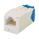 Conector Jack RJ45 Estilo TG, Mini-Com, Categoría 6A, de 8 posiciones y 8 cables, Color Blanco