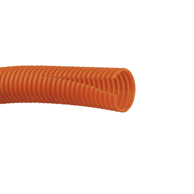 Tubo Corrugado Abierto para Protección de Cables, 1in (25.4 mm) de Diámetro, 30.5 m de Largo, Color Naranja