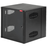 Gabinete AccessPlus de Montaje en Pared de 19in, Rieles Numerados y Roscados #10-32, Puerta con Ventana de Seguridad, 600 mm de Ancho, 762 mm de Profundidad, 26 UR, Color Negro