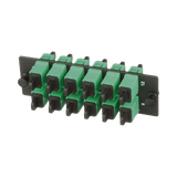 Placa Acopladora de Fibra Optica FAP, Con 12 Conectores SC/APC (12 Fibras), Para Fibra Monomodo OS1/OS2, Color Verde