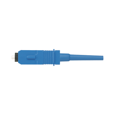 Conector de Fibra Óptica SC Simplex OptiCam, Monomodo 9/125 OS2, Pre-pulido, Color Azul