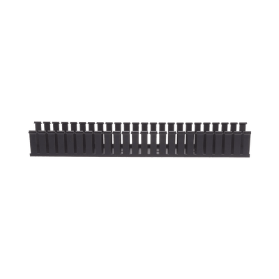 Canaleta Ranurada de PVC sin Tapa, Tipo G, 82.6 mm de Ancho, 79.2 mm de Alto y 1828.8 mm de Largo, Color Negro