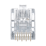 Plug RJ45 Cat5e, Para Cable UTP de Calibres 24-26 AWG, Chapado en Oro de 50 micras, Paquete de 50 piezas