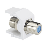 Módulo Acoplador Coaxial Tipo F, Keystone, de 75 Ohms, 3.0 GHz, Color Blanco