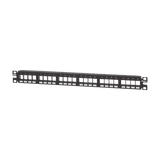 Panel de Parcheo Modular Keystone (Sin Conectores), Numerado y Espacio para Etiquetas, de 24 puertos, 1UR