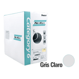 Bobina de Cable UTP de 305 m. de Cobre, NetKey, Gris Claro, Categoría 6 (24 AWG), 1000Mbps, Riser (CMR), de 4 pares