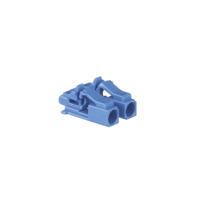 Kit de 10 Dispositivos para Bloquear Puertos de Fibra Óptica LC Duplex, Color Azul, Incluye Llave de Extracción