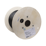 Bobina de Cable UTP de 4 Pares, PanNet, Para Exterior con Gel, Cat6 (23 AWG), Industrial para Climas Extremos, Color Negro, 305 m