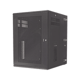 Gabinete PanZone de Montaje en Pared, de 19in, Puerta Ventilada, 18 UR, 762mm de Profundidad, Color Negro