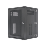 Gabinete PanZone de Montaje en Pared, de 19in, Puerta Ventilada, 18 UR, 635mm de Profundidad, Color Negro