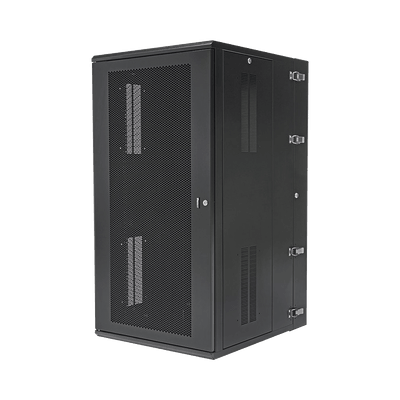 Gabinete PanZone de Montaje en Pared, de 19in, Puerta Ventilada, 26 UR, 762mm de Profundidad, Color Negro